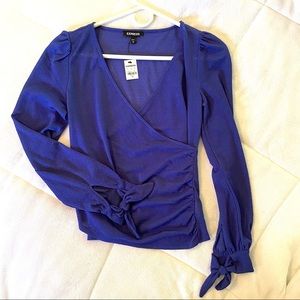 NWT Express Surplice Wrap Front Blouse